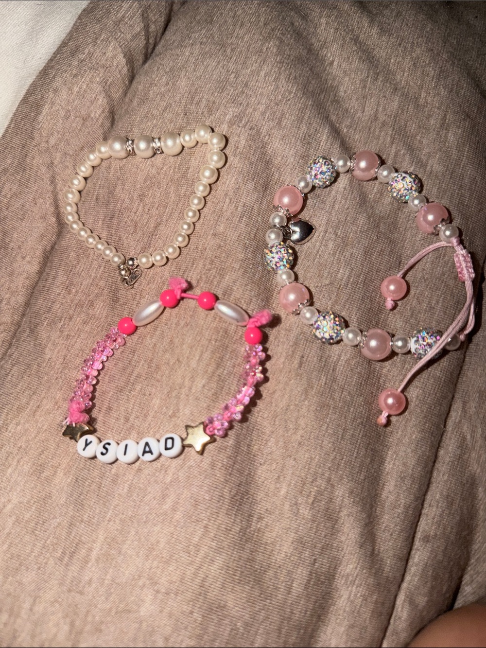 Target Pink Pearl and Beaded Kids Bracelet Set